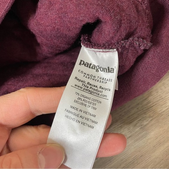 Patagonia Cotton Quilt Snap-T Pullover Size Large sweater Plum - Picture 3 of 6